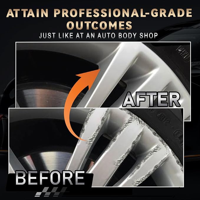 Silver Wheel Paint, Efficient Silver Touch Up Paint for Rim, Quick and Easy Remover Curb Rash, Car Scratch and More, Universal and Color Accurate, Long lasting, Resists Water, Uv Rays