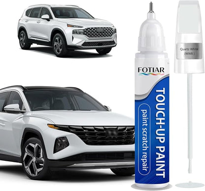 Quartz White(WW8) Touch up Paint for Hyundai-Exact Match Scratch Repair Kit 2-In-1 Premium Car Paint Pen for Chips & Nicks
