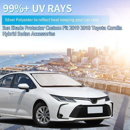 for Toyota Corolla 2023 Windshield Sun Shade, Front Sunshade for 2022 Corolla Prius Yaris Sienna Toyota C-HR 2018-2024 Vehicle Sun Protector Front Window Auto Windshield Cover Car Accessorie