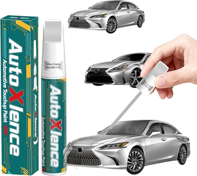 Silver Lining Metallic(1J4) Touch Up Paint Compatible with Lexus Car Paint Pen Scratch Repair Automotive Scratch Remover Fix Exact Color Match