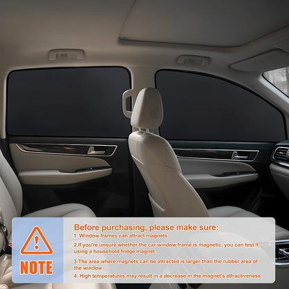 ZATOOTO Side Window Sun Shade - 4 Pack Car Window Covers 99% UV Light Block Car Curtains Magnetic Side Window Sun Shade Keeps Cooler for Breastfeeding, Taking a nap, Changing Clothes, Camping