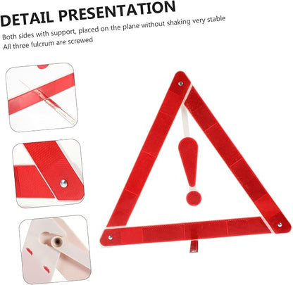 2pcs Car Warning Triangle Sign Road Safety Kit Car Maintenance Triangle Reflectors