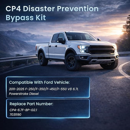 Gen2.1 CP4.2 Disaster Prevention Bypass Kit Compatible with 2011-2025 Ford 6.7L F250/F350/F450/F550 Powerstroke with Installation Instructions-Upgraded Fuel Pipe (CP4-6.7F-BP-G2.1)