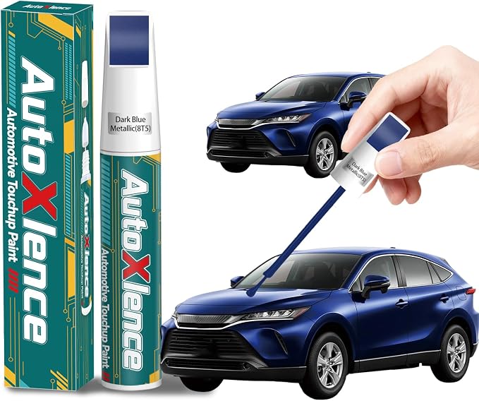 8T5 Dark Blue Metallic Touch Up Paint Compatible with Toyota Car Paint Pen Scratch Repair Automotive Scratch Remover Fix Exact Color Match