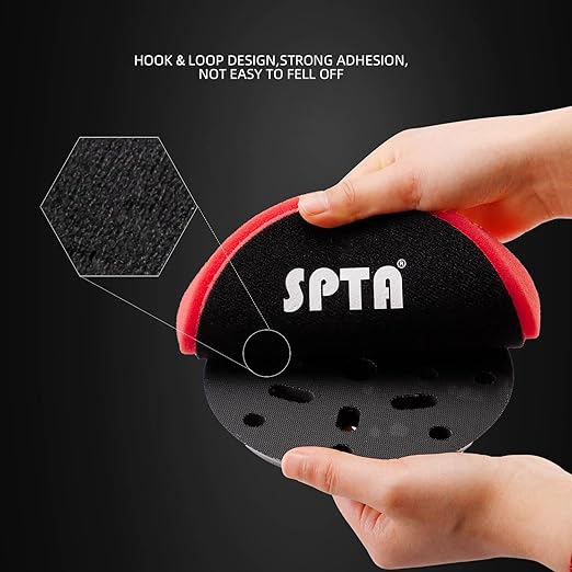 Red T10 Ultra-Fine Finishing Pad, 3Pcs 5.5 Inch Buffing Polishing Pads for 125mm Backing Plate Compound Buffing Sponge for Car Buffer Polisher Compounding, Polishing and Waxing-FPTSS5R-3