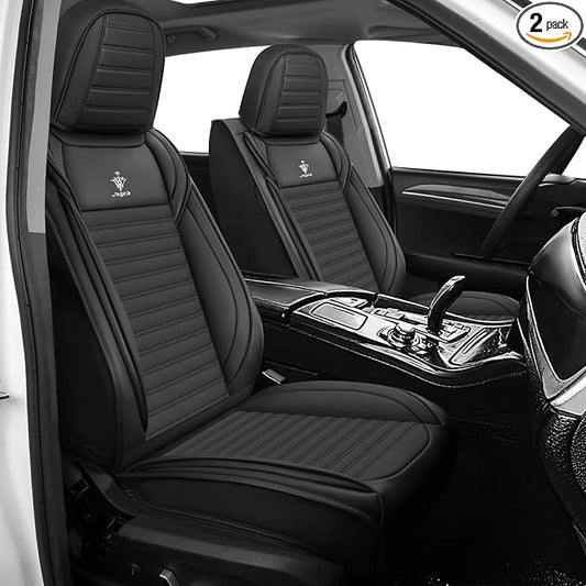 Seat Covers Fit for Nissan Rogue 2015-2026, Breathable and Comfortable Leather Car Seat Cover, Standard Waterproof Cushion Cover Auto Interior Accessories (Black)
