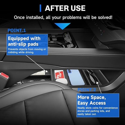 SXCY for 2025 2026 Nissan Murano Center Console Organizer for 2025 2026 Nissan Murano Accessories 2025 2026 Murano Under Center Console Organizer Tray Lower Console Storage