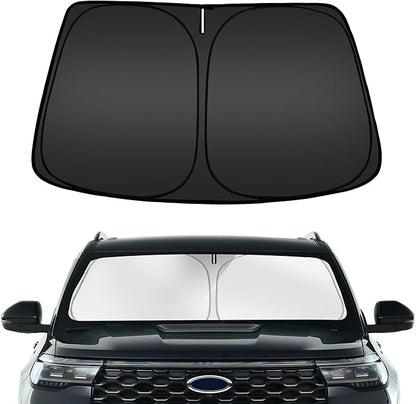 ARISMOTOR Windshield Sun Shade for Ford Explorer 2020-2025 2026, Custom Fit Foldable Front Window Sunshade Sun Visor Protector, Block UV Rays Keep Your Car Cooler
