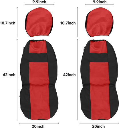 VarCozy Seat Covers for Car Front Pair, Breathable Cloth Front Car Seat Covers, Universal Cloth Seat Covers for SUV Sedan Van, Automotive Interior Covers, Airbag Compatible