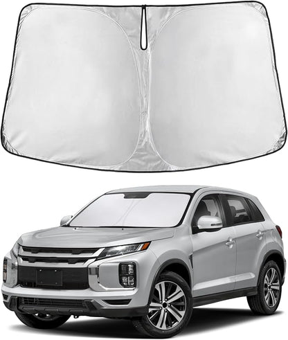 EcoNour Windshield Sunshade Compatible for Mitsubishi Outlander Sport 2011-2024 2025 2026 (Not Fit for Outlander) Sun Visor for Front Window Sun Shade Cover, UV Heat Protector, Car Accessories
