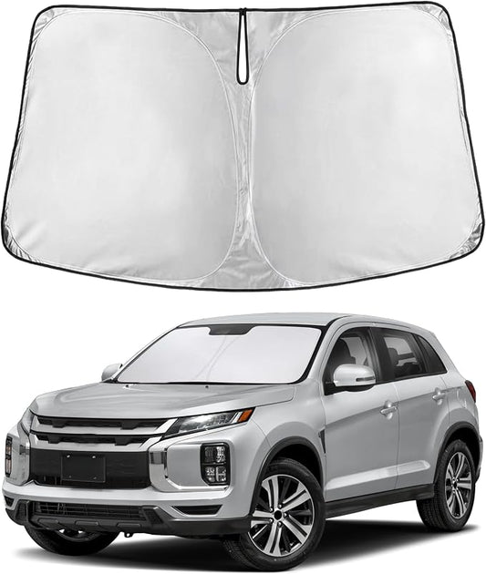 EcoNour Windshield Sunshade Compatible for Mitsubishi Outlander Sport 2011-2024 2025 2026 (Not Fit for Outlander) Sun Visor for Front Window Sun Shade Cover, UV Heat Protector, Car Accessories