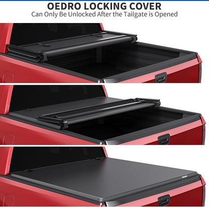 OEDRO Soft Tri-Fold Truck Bed Tonneau Cover Fit for 2017-2026 Honda Ridgeline 5 Feet Bed
