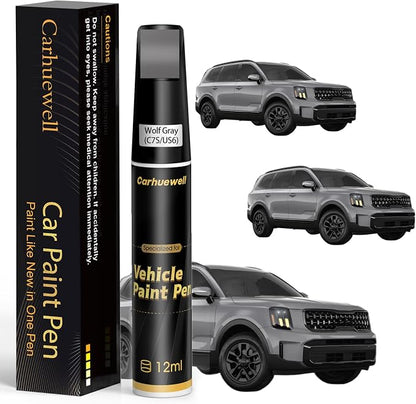 (C7S/US6) Wolf Gray Touch Up Paint Compatible with Kia, Exact Match Car Paint Pen Automotive Scratch Repair Remover Kit Quick & Easy Solution for Vehicle Chips
