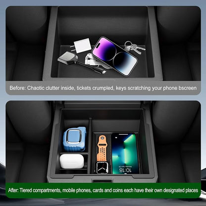 xipoqix Center Console Organizer Compatible with 2025 2026 Toyota 4Runner Armrest Trays Storage Box Replacement for 2025 2026 Toyota 4Runner Accessories