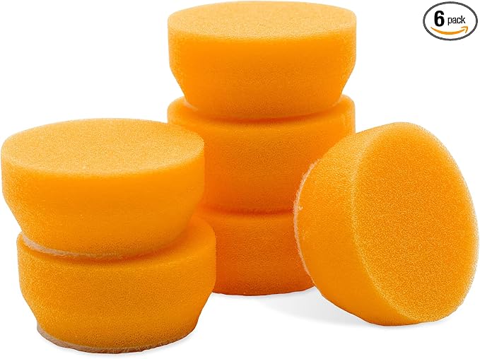 Griot's Garage 1" BOSS Correcting Foam Pads for Car Polishing, Buffing, Detailing and Light to Moderate Auto Paint Correction, Durable, Machine-Washable, Pack of 6