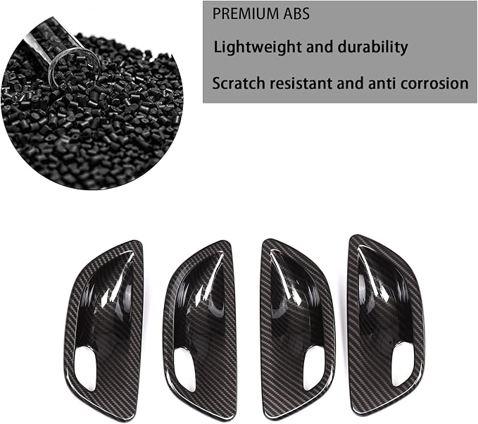 for BMW 5 Series F10 520 528 525 2011-2017 Carbon Fiber Style Car Interior Door Handle Bowl Cover Trim