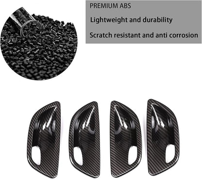 for BMW 5 Series F10 520 528 525 2011-2017 Carbon Fiber Style Car Interior Door Handle Bowl Cover Trim