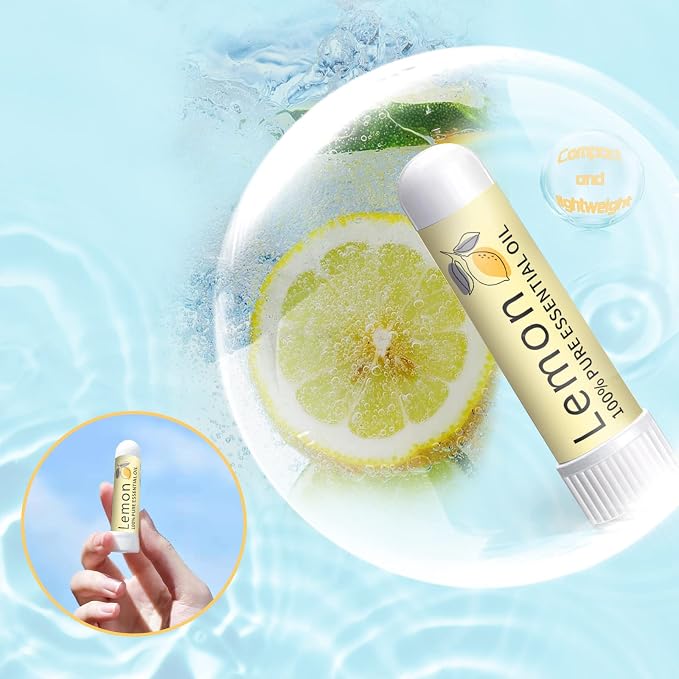 Hion Inhaler-Lemon and Mint, Natural Essential Oils Inhalers