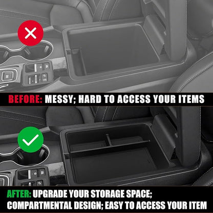 Muslogy For 2023+ Pilot Center Console Organizer & Shifter Storage Box Compatible with 2026 2025 2024 2023 Honda Pilot ABS Material Console Side Organizer Left & Right Set Console Inserts Storage