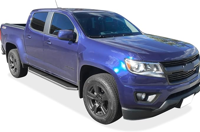 APS Polished Running Boards Compatible with Chevy Colorado GMC Canyon 2015-2026 Crew Cab (Side Steps Side Bars) 6in Wide 304 Stainless Steel