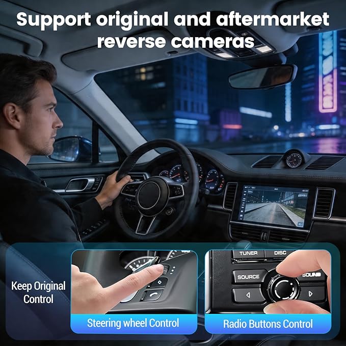 HMYC PCM3.1 Wireless Carplay Android Auto Module for Porsche Panamera Cayenne Macan Cayman Boxster 911 718, NEW Upgrade Carplay Retrofit Kit Decoder,Support MirrorLink Original car Control
