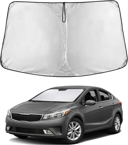 EcoNour Windshield Sunshade for Kia Forte 2019-2023 2024 2025, Sun Visor for Front Windshield & Window Sun Shade Cover, UV Heat Blocker & Protector, Car Accessories