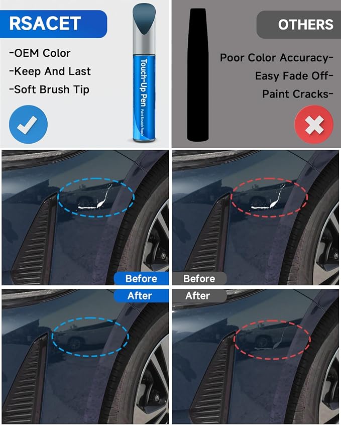 8W2 Cavalry Blue Touch Up Paint Compatible with Toyota Exact Match Touch Up Paint Car Scratch Repair