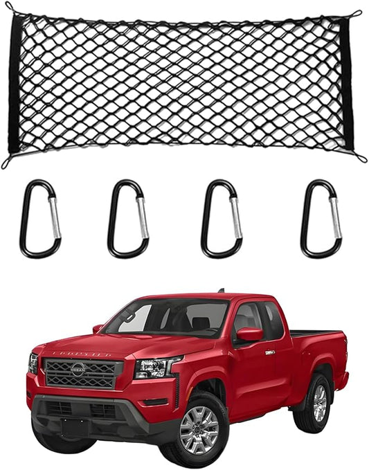 for Nissan Frontier Envelope Style Truck Bed Cargo Net - Fits 2013-2024 2025 2026 Frontier Accessories Cargo Net for Pickup Truck Bed - Heavy Duty Carabiners