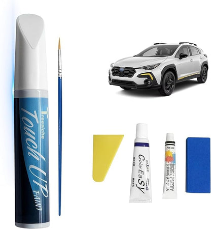 K1X Crystal White Pearl Tricoat Touch Up Paint for SUBARU Exact Match, Car Paint Scratch Repair kit, 2 in 1 Scratch Remover Pen with Color-Matched Rapid Drying of Paint Coating