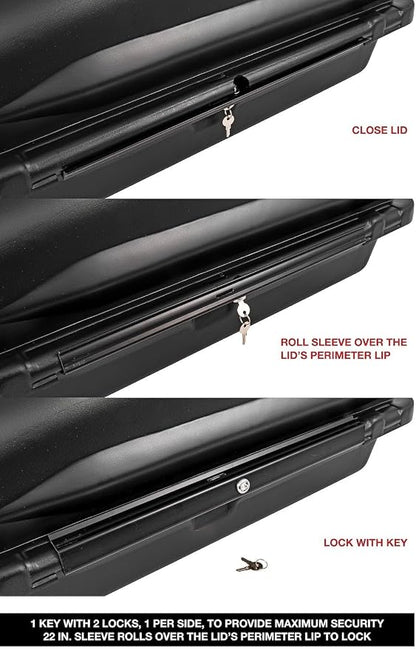 JEGS Rooftop Cargo Carrier for Car Storage - Small Roof Rack Cargo Carrier - Heavy Duty Weatherproof Storage - Made in USA - 10 Cubic Ft - 110 Lb Capacity - Zero Tool Easy Assembly - Aero Design