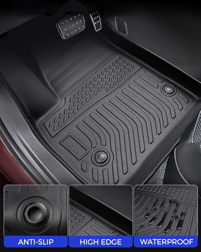 Floor Mats Cargo Liner for Chevrolet Chevy Blazer 2026 2025-2019 (Not EV & Not Trailblazer),All Weather Rubber Carpets for Base/L/LS/LT/Premier/RS Accessories 2023 2022 2021 2020 Car Rug Cover
