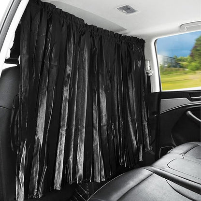 ZATOOTO Car Curtains - Divider Privacy Window Sun Shade - Side Windshield Magnetic Sunshades Covers - Travel Removable Simple