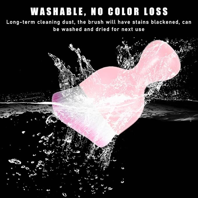 Dickno 2PCS Car Interior Dust Brush, Soft Scratch Free Auto Detailing Brushes, Universal Vehicle Interior Cleaning Tool for Automotive Dashboard, Air Vents, Leather (Pink & Pink)