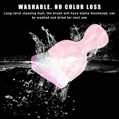 Dickno 2PCS Car Interior Dust Brush, Soft Scratch Free Auto Detailing Brushes, Universal Vehicle Interior Cleaning Tool for Automotive Dashboard, Air Vents, Leather (Pink & Pink)