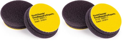 Koch-Chemie - Fine Cut Pad V2 - Medium Abrasive Sponge for Removing Moderate Weathering & Scratches; Long-Lasting Compression Hardness; Contours Easily (76mm x 23mm) (Pack of 2)