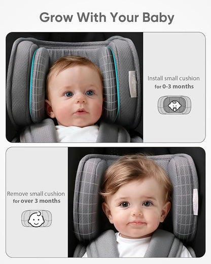 TinlyFinly Infant Insert Compatible with Doona, Graco, Britax, Chicco, Evenflo Car Seat, Adjustable Baby Head Body Support Cushion for Newborn to Toddler, Fits Infant Car Seat and Stroller (Gray)