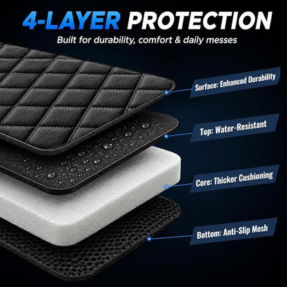 fidozen Waterproof Dog Car Seat Cover for Back Seat: Suitable for Small and Large Dogs, Hammock and Pet Protector, Backseat seat Cover (Full Bench, Large(56" W))