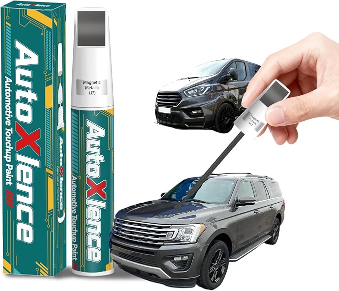 Magnetic Metallic(J7) Touch Up Paint Compatible with Ford Car Paint Pen Scratch Repair Automotive Scratch Remover Fix Exact Color Match