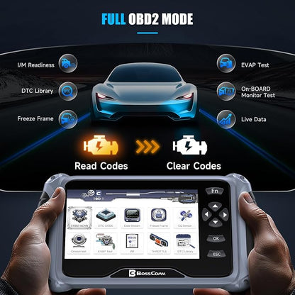 2026 BOSSCOMM IF745 Scanner Diagnostic Tool, Check Engine Code Reader with 6 Resets, ABS Bleeder/Oil/EPB/SAS/Throttle/Battery, Scanner Diagnostic Tool for Vehicles, Lifetime Free Update, Auto VIN