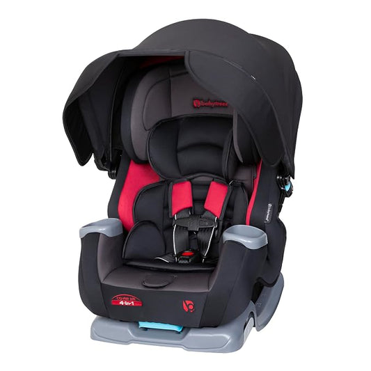 Baby Trend Cover Me™ 4-in-1 Convertible Car Seat, Scooter – Built-in Canopy, 4-Stage Growth System, Plush Comfort Padding, Multi-Position Recline