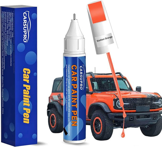 Yellow Touch Up Paint for Cars,Car Paint Touch Up Pen for Deep Scratches,Car Scratch Repair Pen Auto Scratch Remover for Easy to Use and Fix(Stallion Orange)