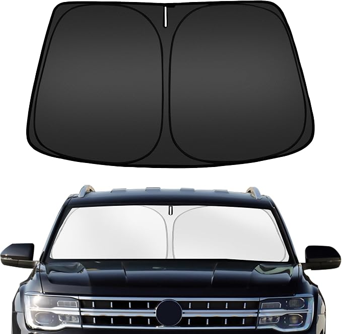 ARISMOTOR Windshield Sun Shade for Volkswagen Atlas Cross Sport 2018-2025 2026, Custom Fit Foldable Front Window Sunshade Sun Visor Protector, Block UV Rays Keep Your Car Cooler