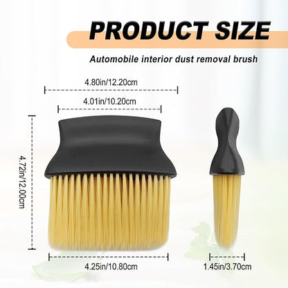 Car Detailing Brush with Ultra Soft Bristles Automotive Interior Cleaning and Dusting Tool for Dashboard Air Vents Leather Computer and Scratch Free Surfaces (Yellow)
