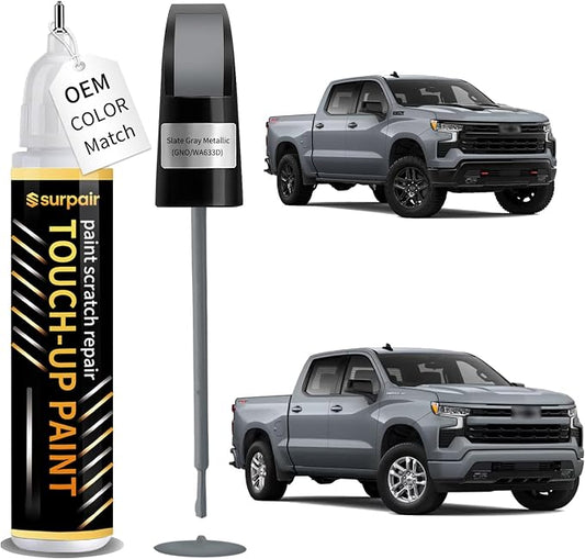 Slate Gray Metallic GNO/WA633D Touch up Paint for Chevrolet OEM Color Match Car Scratch Repair Kit for Nicks & Chips Scratches Quick & Easy Paint Fix 2-In-1 Car Scratch Remover Pen