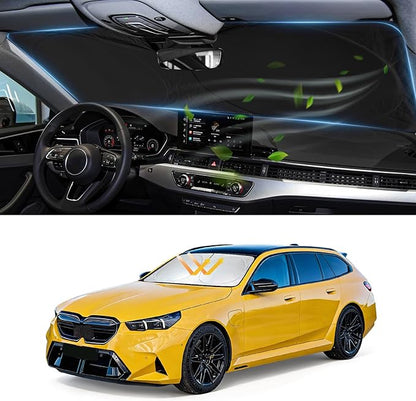 for BMW 5-Series Windshield Sun Shade Sunshade Custom Fit for BMW 5 Series G30 G31 2011-2024 2025 Windshield Cover for 530i, 530e, 545i, 550i 525i, 528xi, Front Window Shield Protector Car Accessories