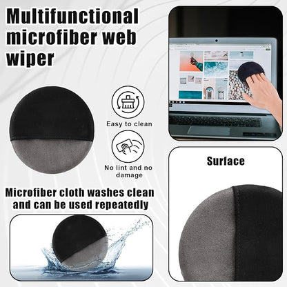 PEUTIER Car Screen Cleaner Cloth, Microfiber Car Accessories Cleaning Pads Round Car Touch Screen Cleaner Wipes for Auto Car Interior Dashboard Display Cleaning