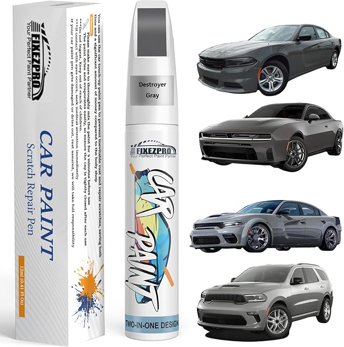 Destroyer Gray(PDN) Touch Up Paint for Dodge, Exact Color Match Car Paint Scratch Repair Remover Pen Kit Fix Vehicle Chips and Automotive Nicks Scuff