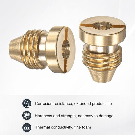 M METERXITY 4-Pack Foam Cannon Orifice Nozzle, 1.25mm Brass Universal Thread Tips for Snow Foam Lance/Garden Hose/Kitchen Cleaners, Sprayer Connector Replacement Nozzles