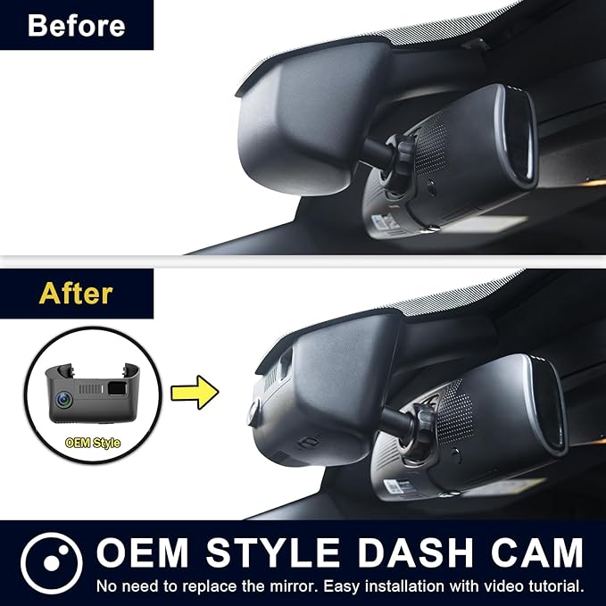 Mangoal 4K & Rear 1080P Dash Cam Custom Fit for Dodge RAM 1500/2500/3500 2013 2014 2015 2016 2017 2018,(Model B),Check Model Carefully,UHD 2160P Video,WiFi & App,128GB Card