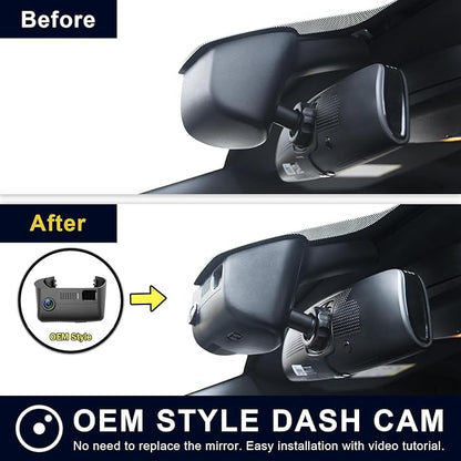 Mangoal 4K & Rear 1080P Dash Cam Custom Fit for Dodge RAM 1500/2500/3500 2013 2014 2015 2016 2017 2018,(Model B),Check Model Carefully,UHD 2160P Video,WiFi & App,128GB Card